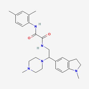 N1-(2,4-dimethylphenyl)-N2-(2-(1-methylindolin-5-yl)-2-(4-methylpiperazin-1-yl)ethyl)oxalamide