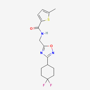 N-((3-(4,4-difluorocyclohexyl)-1,2,4-oxadiazol-5-yl)methyl)-5-methylthiophene-2-carboxamide