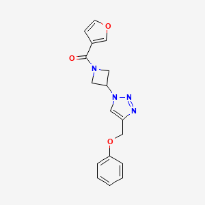 furan-3-yl(3-(4-(phenoxymethyl)-1H-1,2,3-triazol-1-yl)azetidin-1-yl)methanone