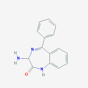 molecular formula C15H13N3O B025121 3-Amino-5-phenyl-1,3-dihydro-2H-1,4-benzodiazepin-2-one CAS No. 103343-47-1