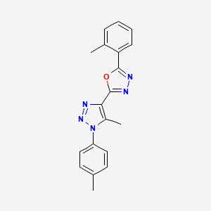2-(5-methyl-1-(p-tolyl)-1H-1,2,3-triazol-4-yl)-5-(o-tolyl)-1,3,4-oxadiazole