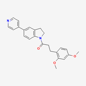 3-(2,4-Dimethoxyphenyl)-1-(5-(pyridin-4-yl)indolin-1-yl)propan-1-one
