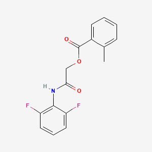 molecular formula C16H13F2NO3 B2512107 [2-(2,6-Difluoroanilino)-2-oxoethyl] 2-methylbenzoate CAS No. 387368-70-9