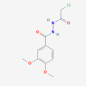 molecular formula C11H13ClN2O4 B2512108 N'-(2-chloroacetyl)-3,4-dimethoxybenzohydrazide CAS No. 863668-10-4