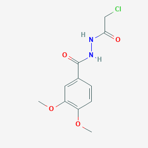 molecular formula C11H13ClN2O4 B2512108 N'-(chloroacetyl)-3,4-dimethoxybenzohydrazide CAS No. 863668-10-4