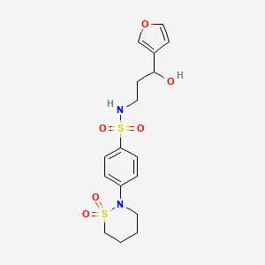 4-(1,1-dioxido-1,2-thiazinan-2-yl)-N-(3-(furan-3-yl)-3-hydroxypropyl)benzenesulfonamide