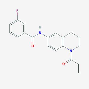 3-fluoro-N-(1-propionyl-1,2,3,4-tetrahydroquinolin-6-yl)benzamide