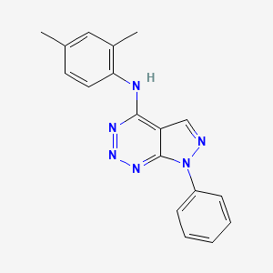 molecular formula C18H16N6 B2512114 N-(2,4-dimethylphenyl)-7-phenyl-7H-pyrazolo[3,4-d][1,2,3]triazin-4-amine CAS No. 1251609-64-9
