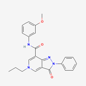 N-(3-methoxyphenyl)-3-oxo-2-phenyl-5-propyl-3,5-dihydro-2H-pyrazolo[4,3-c]pyridine-7-carboxamide