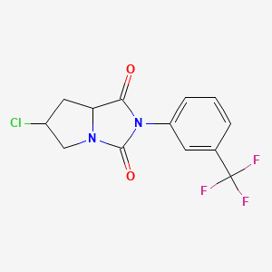 6-chloro-2-[3-(trifluoromethyl)phenyl]tetrahydro-1H-pyrrolo[1,2-c]imidazole-1,3(2H)-dione