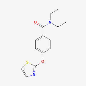 molecular formula C14H16N2O2S B2512118 N,N-diethyl-4-(thiazol-2-yloxy)benzamide CAS No. 2034373-80-1
