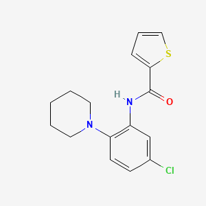 molecular formula C16H17ClN2OS B2512119 N-(5-chloro-2-piperidinophenyl)-2-thiophenecarboxamide CAS No. 866144-25-4