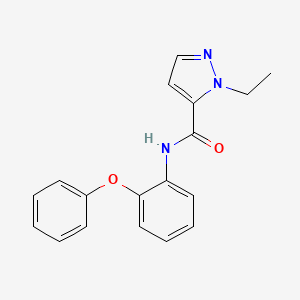 molecular formula C18H17N3O2 B2512125 1-ethyl-N-(2-phenoxyphenyl)-1H-pyrazole-5-carboxamide CAS No. 1185023-50-0