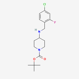 molecular formula C17H24ClFN2O2 B2512147 tert-Butyl 4-(4-chloro-2-fluorobenzylamino)piperidine-1-carboxylate CAS No. 1349716-05-7