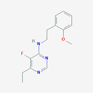 molecular formula C15H18FN3O B2512162 6-Ethyl-5-fluoro-N-[2-(2-methoxyphenyl)ethyl]pyrimidin-4-amine CAS No. 1916053-50-3