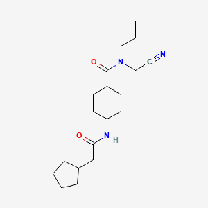 N-(Cyanomethyl)-4-[(2-cyclopentylacetyl)amino]-N-propylcyclohexane-1-carboxamide