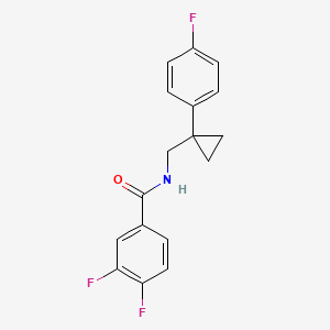 3,4-difluoro-N-((1-(4-fluorophenyl)cyclopropyl)methyl)benzamide