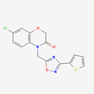 7-chloro-4-((3-(thiophen-2-yl)-1,2,4-oxadiazol-5-yl)methyl)-2H-benzo[b][1,4]oxazin-3(4H)-one