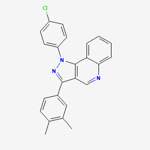 molecular formula C24H18ClN3 B2512173 1-(4-chlorophenyl)-3-(3,4-dimethylphenyl)-1H-pyrazolo[4,3-c]quinoline CAS No. 901004-31-7