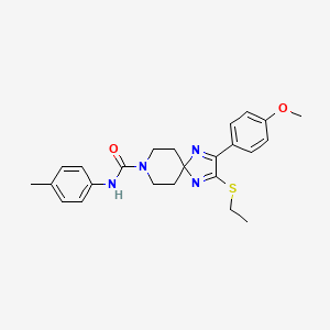 2-(ethylthio)-3-(4-methoxyphenyl)-N-(p-tolyl)-1,4,8-triazaspiro[4.5]deca-1,3-diene-8-carboxamide