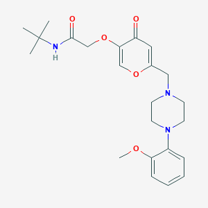 molecular formula C23H31N3O5 B2512193 N-tert-butyl-2-[(6-{[4-(2-methoxyphenyl)piperazin-1-yl]methyl}-4-oxo-4H-pyran-3-yl)oxy]acetamide CAS No. 898439-49-1