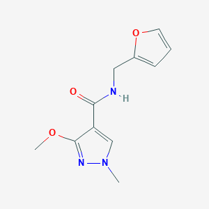 molecular formula C11H13N3O3 B2512232 N-(furan-2-ylmethyl)-3-methoxy-1-methyl-1H-pyrazole-4-carboxamide CAS No. 1014069-26-1
