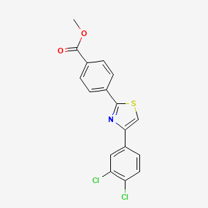 molecular formula C17H11Cl2NO2S B2512284 methyl 4-[4-(3,4-dichlorophenyl)-1,3-thiazol-2-yl]benzoate CAS No. 338397-23-2