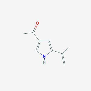 molecular formula C9H11NO B025123 1-(5-Prop-1-en-2-yl-1H-pyrrol-3-yl)ethanone CAS No. 104508-45-4