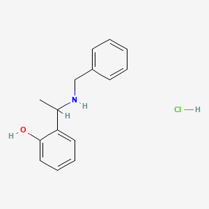 molecular formula C15H18ClNO B2512301 2-(1-(Benzylamino)ethyl)phenol hcl CAS No. 1071628-77-7