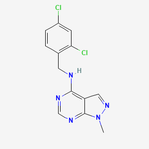 B2512370 N-[(2,4-dichlorophenyl)methyl]-1-methylpyrazolo[3,4-d]pyrimidin-4-amine CAS No. 869073-40-5