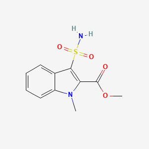 molecular formula C11H12N2O4S B2512374 Methyl 1-methyl-3-sulfamoylindole-2-carboxylate CAS No. 3678-05-5