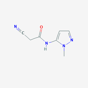 molecular formula C7H8N4O B2512411 2-cyano-N-(1-methyl-1H-pyrazol-5-yl)acetamide CAS No. 678966-93-3