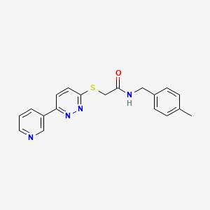 molecular formula C19H18N4OS B2512420 N-[(4-methylphenyl)methyl]-2-{[6-(pyridin-3-yl)pyridazin-3-yl]sulfanyl}acetamide CAS No. 872987-78-5