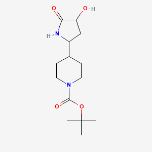 molecular formula C14H24N2O4 B2512433 Tert-butyl 4-(4-hydroxy-5-oxopyrrolidin-2-yl)piperidine-1-carboxylate CAS No. 2309468-12-8