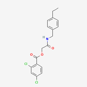 molecular formula C18H17Cl2NO3 B2512450 {[(4-Ethylphenyl)methyl]carbamoyl}methyl 2,4-dichlorobenzoate CAS No. 1794851-09-4