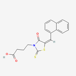 B2512458 (E)-4-(5-(naphthalen-1-ylmethylene)-4-oxo-2-thioxothiazolidin-3-yl)butanoic acid CAS No. 301688-74-4