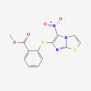 Methyl 2-[(5-nitroimidazo[2,1-b][1,3]thiazol-6-yl)sulfanyl]benzenecarboxylate