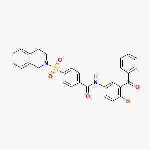N-(3-benzoyl-4-bromophenyl)-4-(3,4-dihydro-1H-isoquinolin-2-ylsulfonyl)benzamide