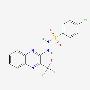 4-chloro-N'-[3-(trifluoromethyl)-2-quinoxalinyl]benzenesulfonohydrazide