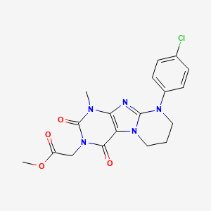 methyl 2-[9-(4-chlorophenyl)-1-methyl-2,4-dioxo-7,8-dihydro-6H-purino[7,8-a]pyrimidin-3-yl]acetate