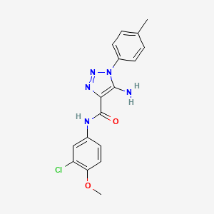 5-amino-N-(3-chloro-4-methoxyphenyl)-1-(4-methylphenyl)-1H-1,2,3-triazole-4-carboxamide