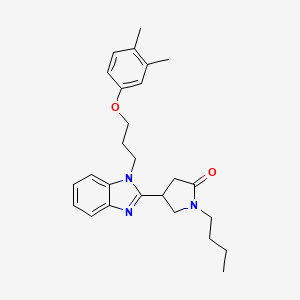 1-butyl-4-{1-[3-(3,4-dimethylphenoxy)propyl]-1H-benzimidazol-2-yl}pyrrolidin-2-one