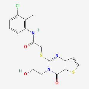 N-(3-chloro-2-methylphenyl)-2-((3-(2-hydroxyethyl)-4-oxo-3,4-dihydrothieno[3,2-d]pyrimidin-2-yl)thio)acetamide