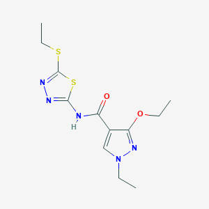 B2512485 3-ethoxy-1-ethyl-N-(5-(ethylthio)-1,3,4-thiadiazol-2-yl)-1H-pyrazole-4-carboxamide CAS No. 1014070-47-3