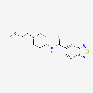 molecular formula C15H20N4O2S B2512545 N-[1-(2-METHOXYETHYL)PIPERIDIN-4-YL]-2,1,3-BENZOTHIADIAZOLE-5-CARBOXAMIDE CAS No. 1421484-86-7