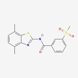 molecular formula C17H16N2O3S2 B2512549 N-(4,7-dimethyl-1,3-benzothiazol-2-yl)-3-methanesulfonylbenzamide CAS No. 896299-92-6