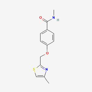 molecular formula C13H14N2O2S B2512554 N-methyl-4-((4-methylthiazol-2-yl)methoxy)benzamide CAS No. 1251564-12-1