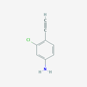 molecular formula C8H6ClN B2512649 3-Chloro-4-ethynylaniline CAS No. 80690-65-9