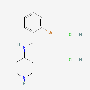 molecular formula C12H19BrCl2N2 B2512659 N-(2-Bromobenzyl)piperidine-4-amine dihydrochloride CAS No. 1233954-96-5