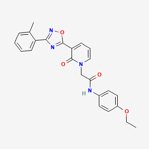 molecular formula C24H22N4O4 B2512667 N-(4-ethoxyphenyl)-2-{3-[3-(2-methylphenyl)-1,2,4-oxadiazol-5-yl]-2-oxo-1,2-dihydropyridin-1-yl}acetamide CAS No. 1251705-95-9
